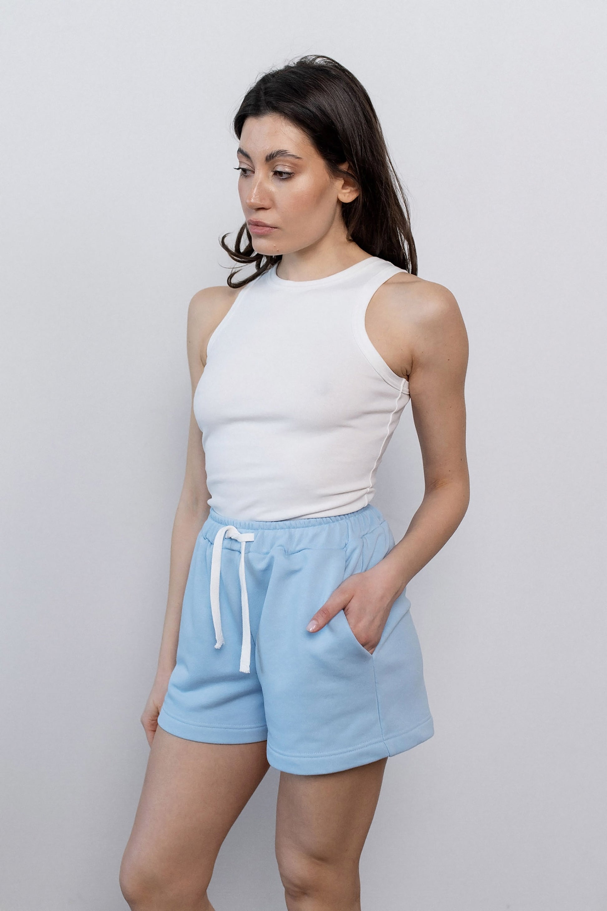 cyan-cotton-shorts-side