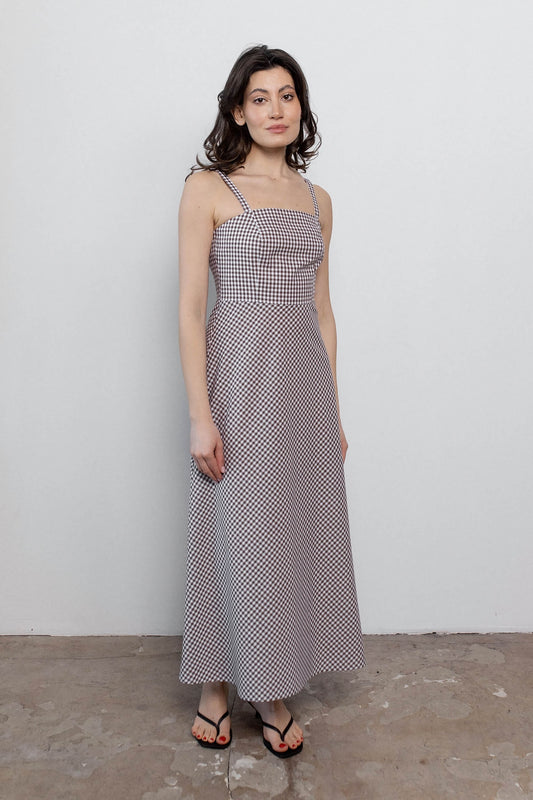 gingham-chocolate-cotton-straight-dress-side