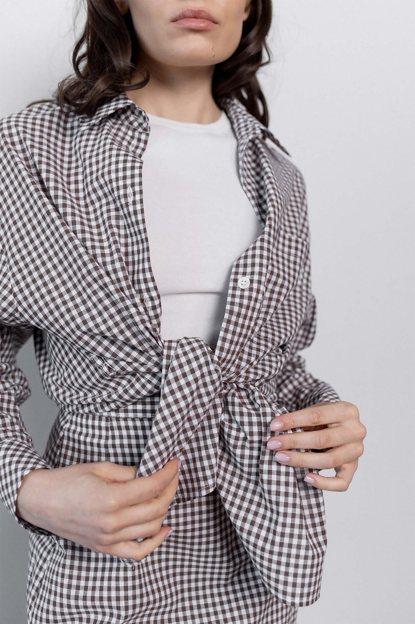 gingham-chocolate-cotton-tie-belt-shirt-detail