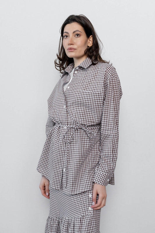 gingham-chocolate-cotton-tie-belt-shirt-tie
