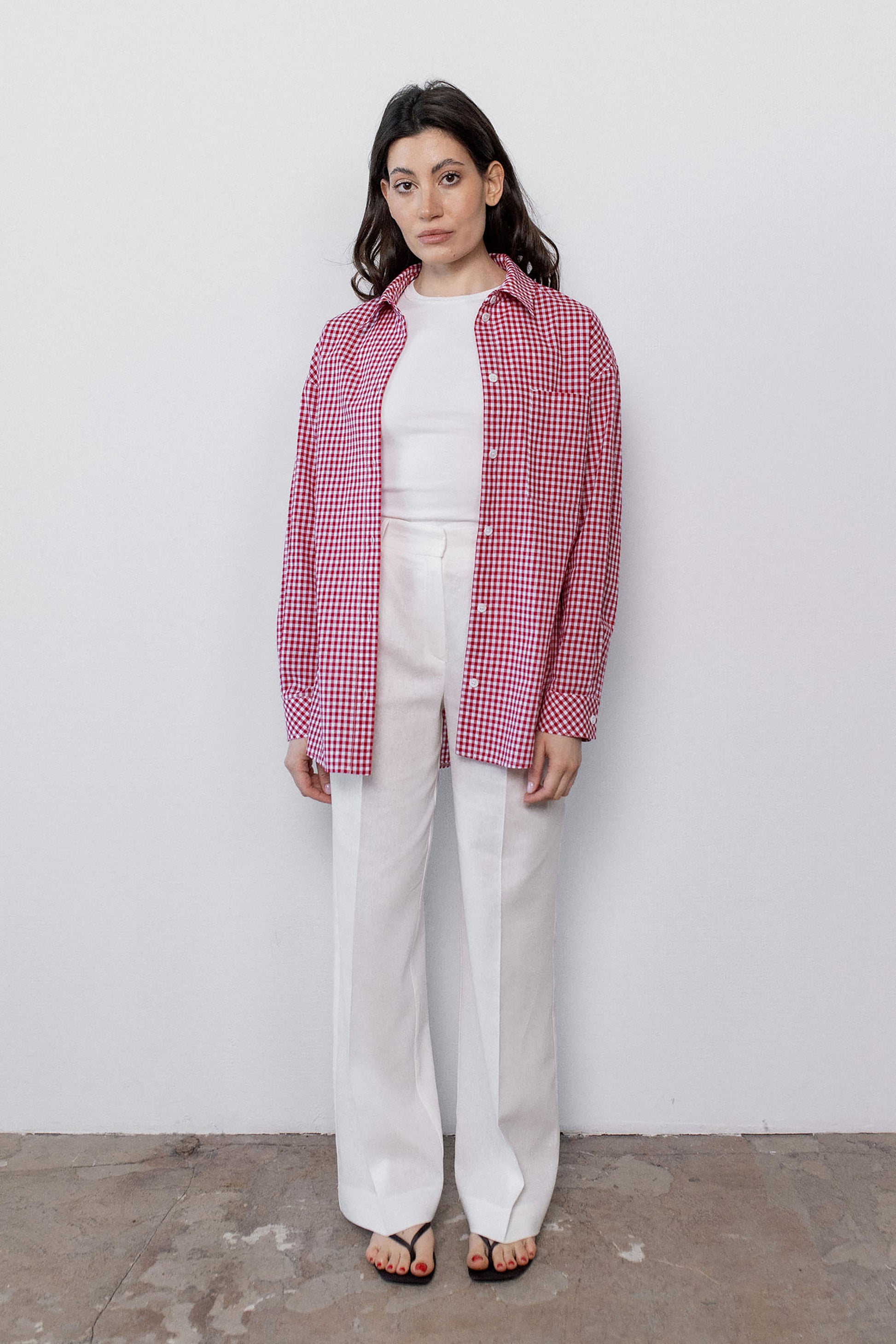 gingham-red-cotton-tie-belt-shirt-open