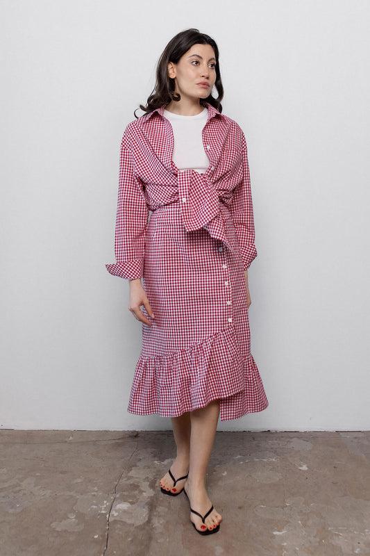 gingham_cotton_midi_skirt_with_ruffle-contrast