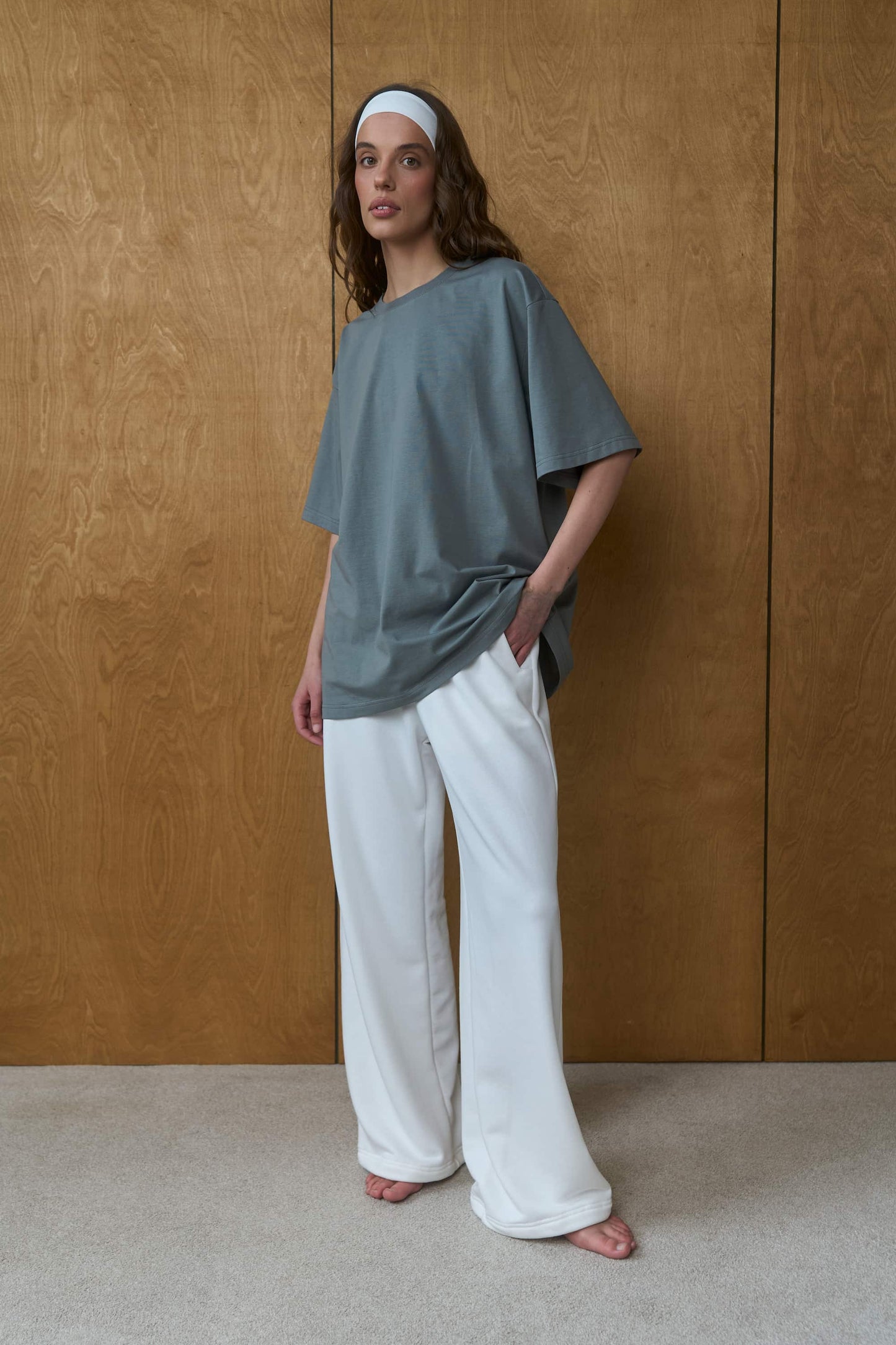 gray-green-oversized-t-shirt-front-side
