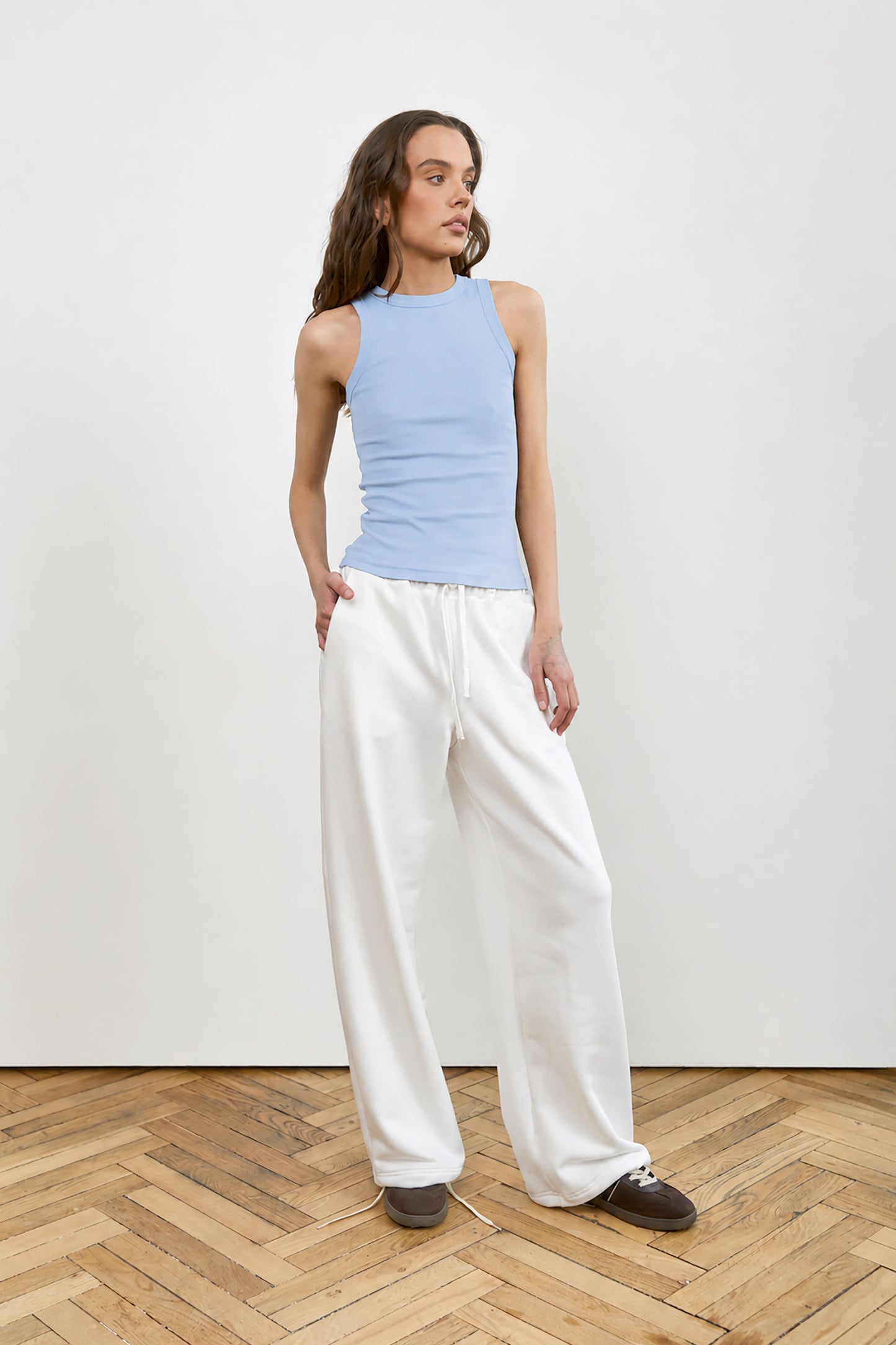 sky-blue-ribbed-fitted-top-front