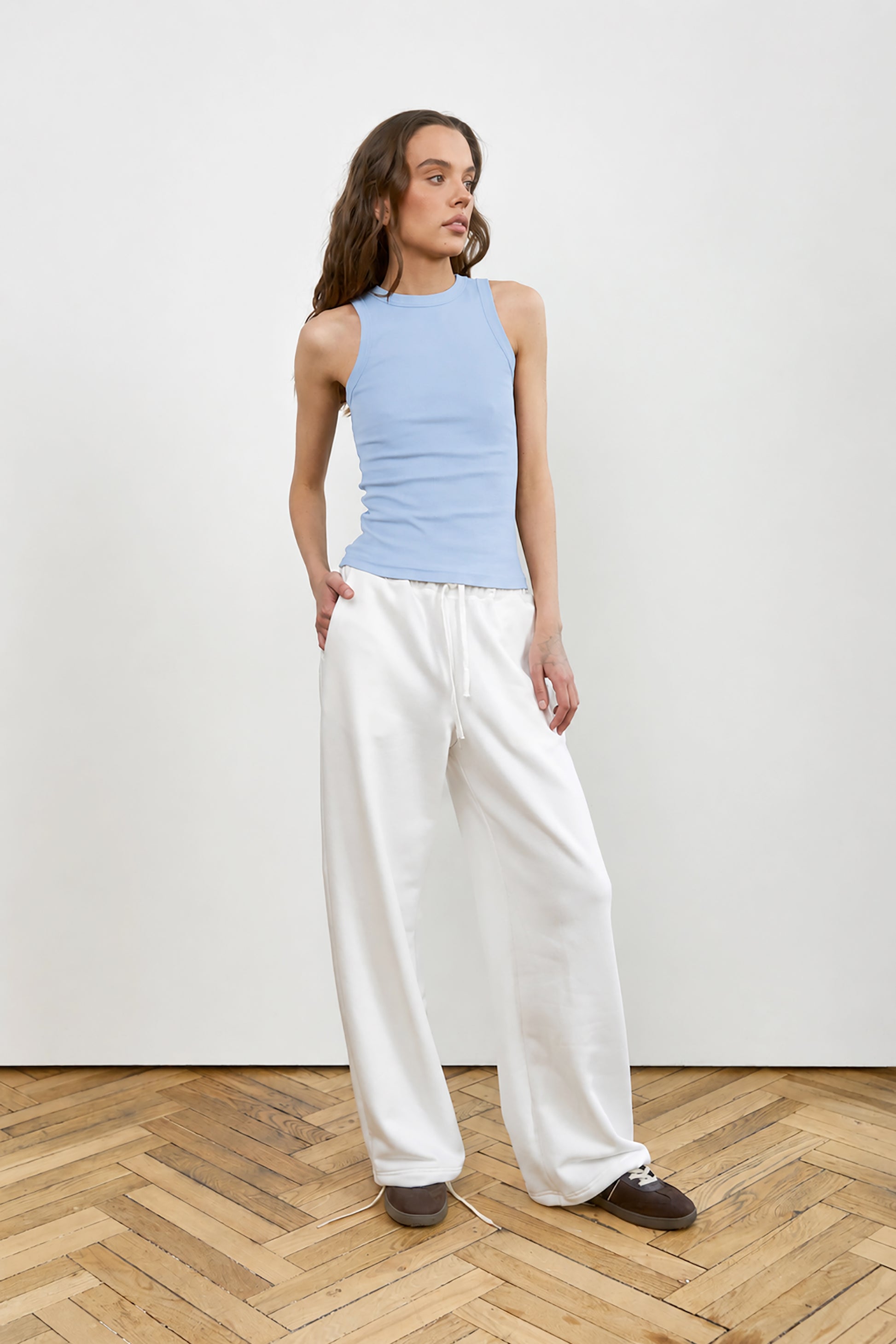 sky-blue-ribbed-fitted-top-front